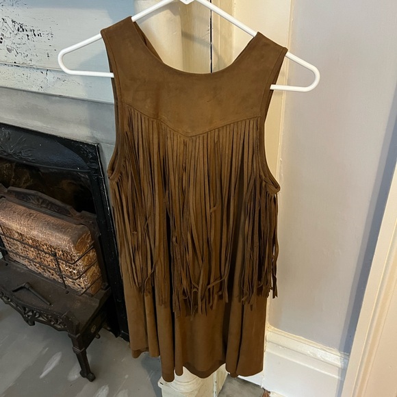 Fringe Suede Dress - Picture 2 of 3